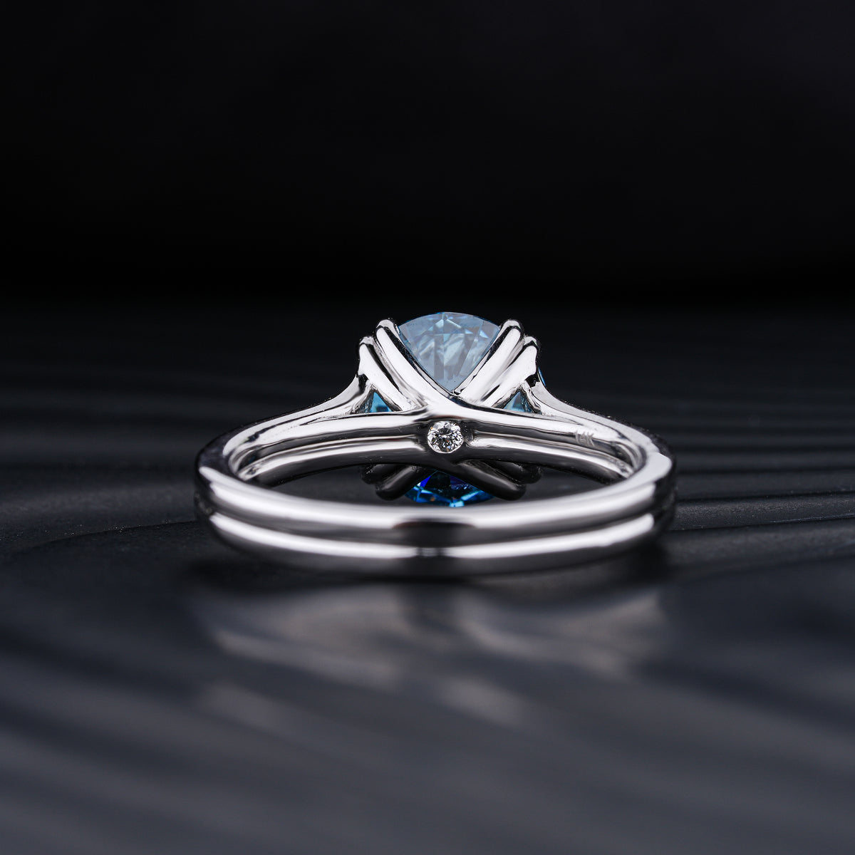 2.5 Ct Solitaire Diamond Ring With Double Prong And Mystique Stone