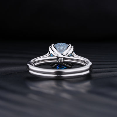 2.5 Ct Solitaire Diamond Ring With Double Prong And Mystique Stone | Earthly Jewels