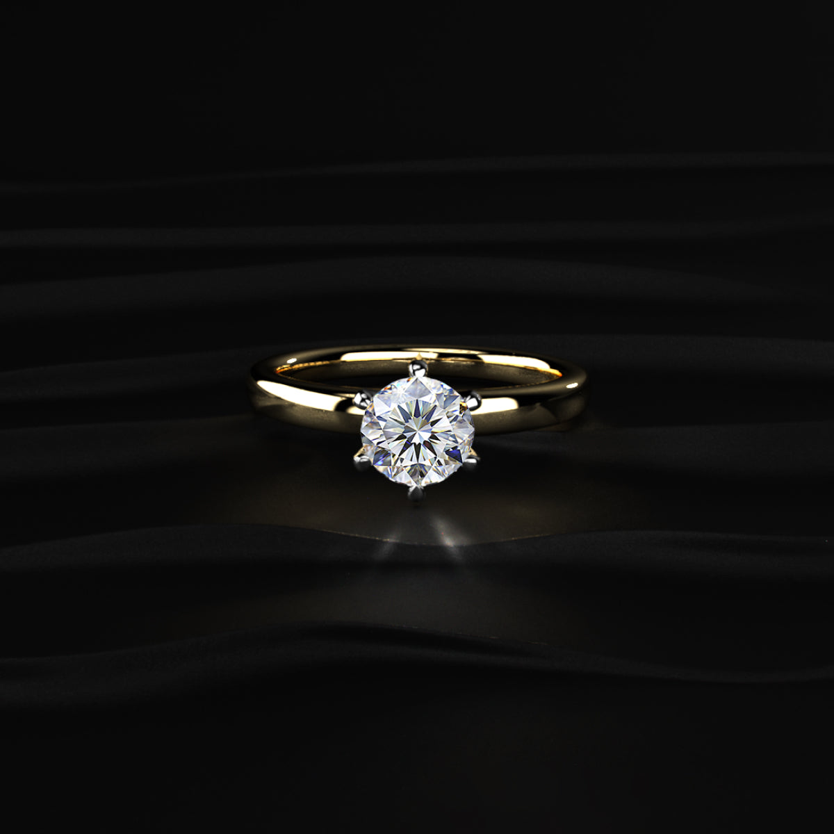 1 Ct Round Diamond Solitaire Engagement Ring | Earthly jewels