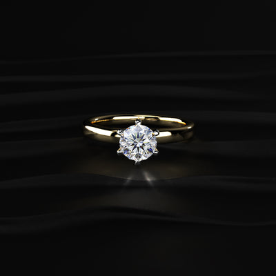 1 Ct Round Diamond Solitaire Engagement Ring | Earthly jewels