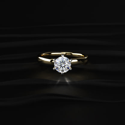 1 Ct Round Diamond Solitaire Engagement Ring | Earthly jewels