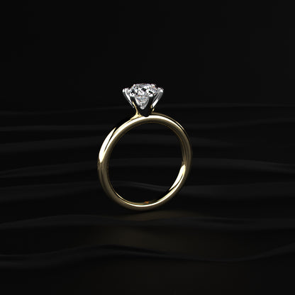 1 Ct Round Diamond Solitaire Engagement Ring | Earthly jewels