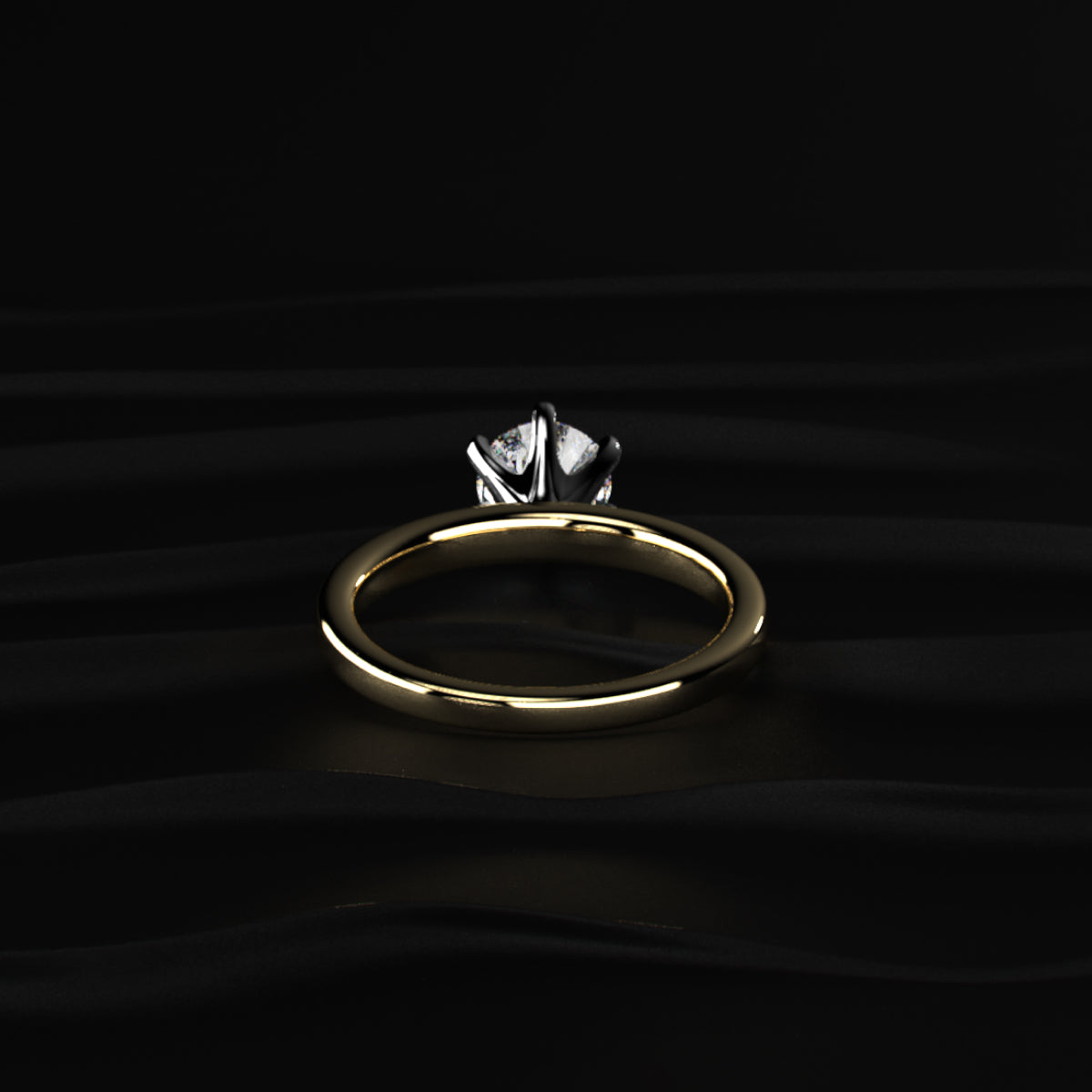 1 Ct Round Diamond Solitaire Engagement Ring | Earthly jewels