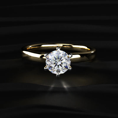 1 Ct Round Diamond Solitaire Engagement Ring | Earthly jewels