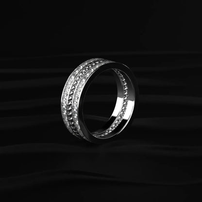 Two Row Eternity Band For Men | Earthly Jewels