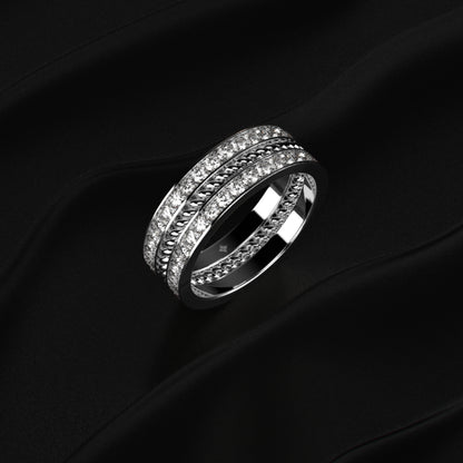Two Row Eternity Band For Men