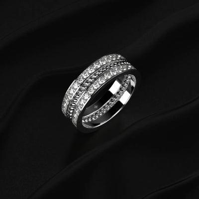 Two Row Eternity Band For Men | Earthly Jewels