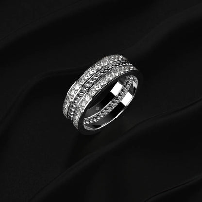 Two Row Eternity Band For Men | Earthly Jewels