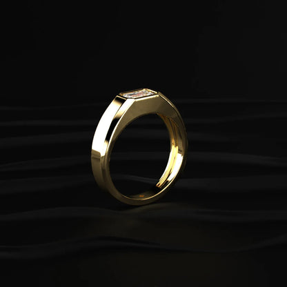 Mens Emerald Cut Diamond Ring | Earthly Jewels