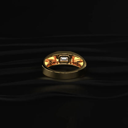 Mens Emerald Cut Diamond Ring | Earthly Jewels