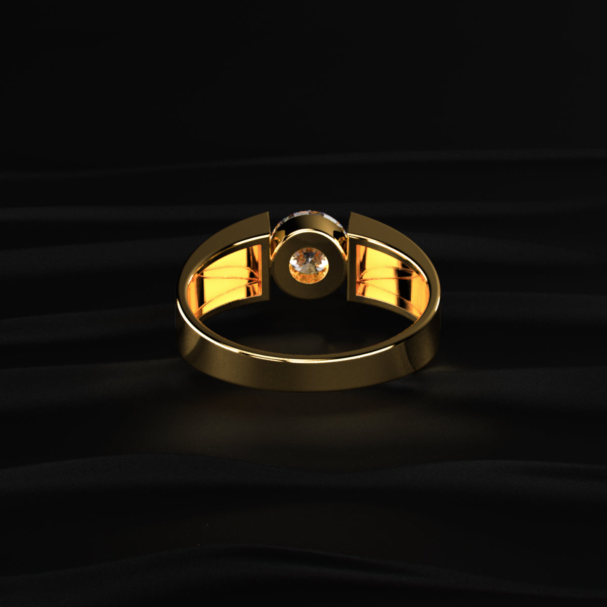 1 Carat Round Solitaire Diamond Ring For Men