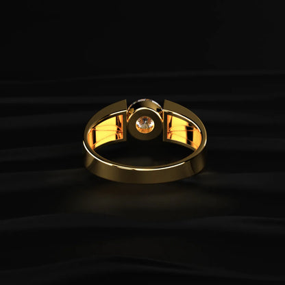 1 Carat Round Solitaire Diamond Ring For Men | Earthly Jewels