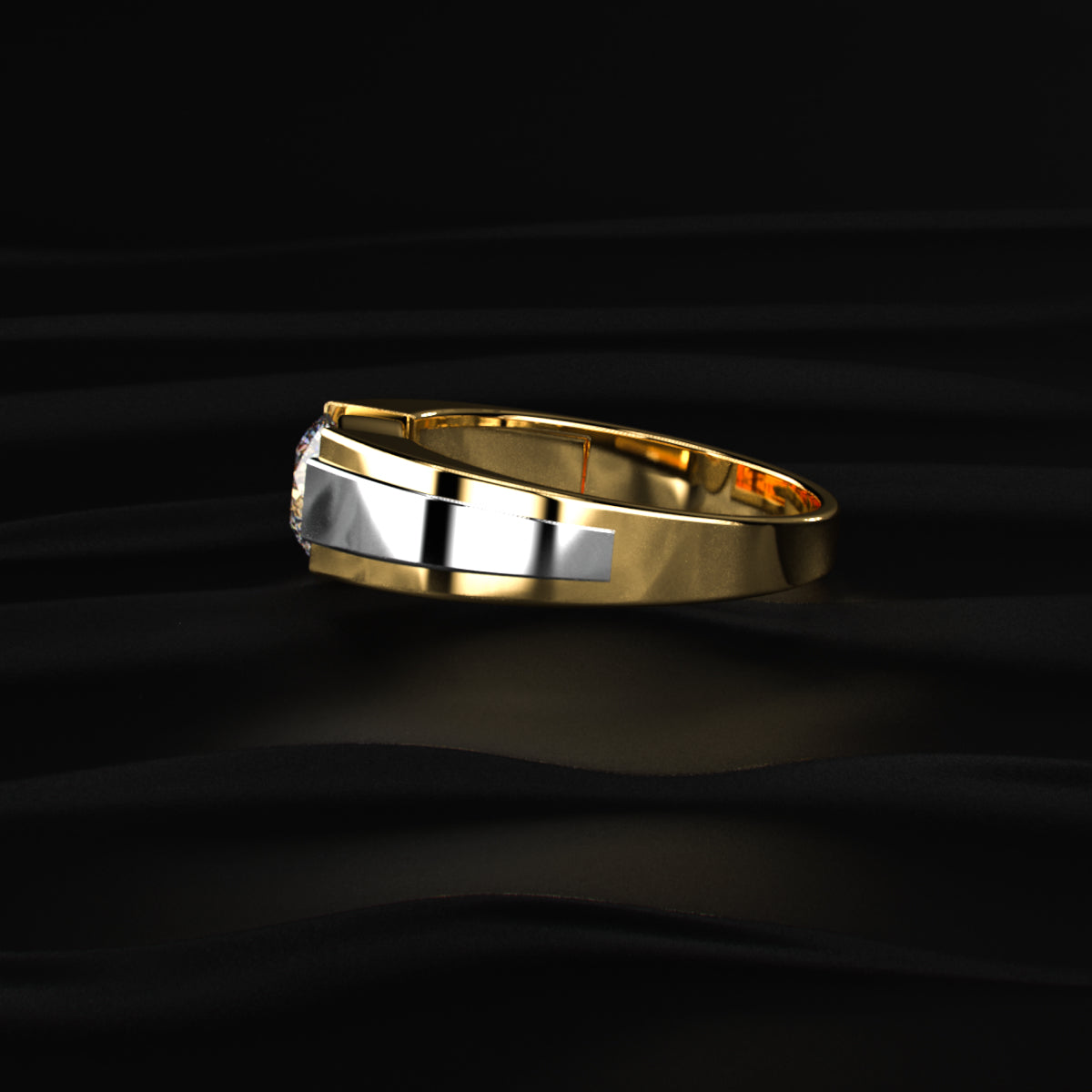 1 Carat Round Solitaire Diamond Ring For Men