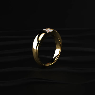Princess Solitaire Ring For Men | Earthly Jewels 