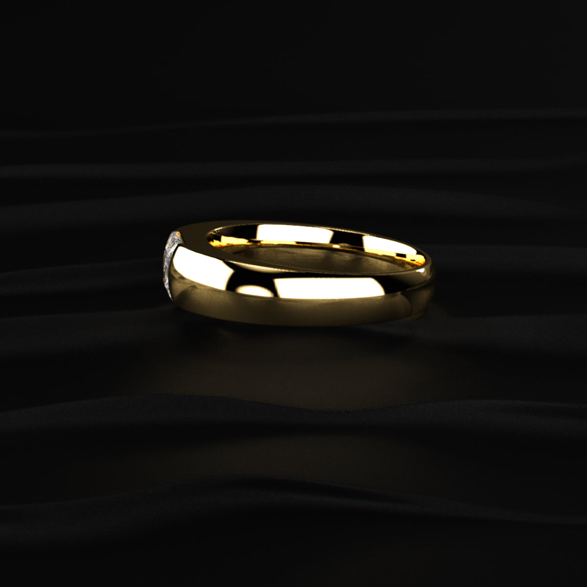 Princess Solitaire Ring For Men