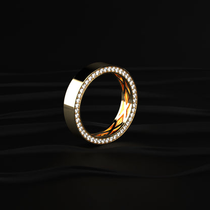 Mens Hidden Diamond Wedding Band | Earthly Jewels