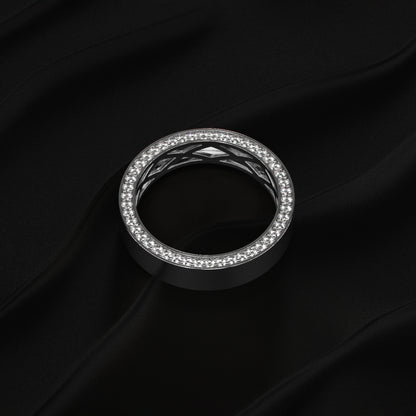 Mens Hidden Diamond Wedding Band