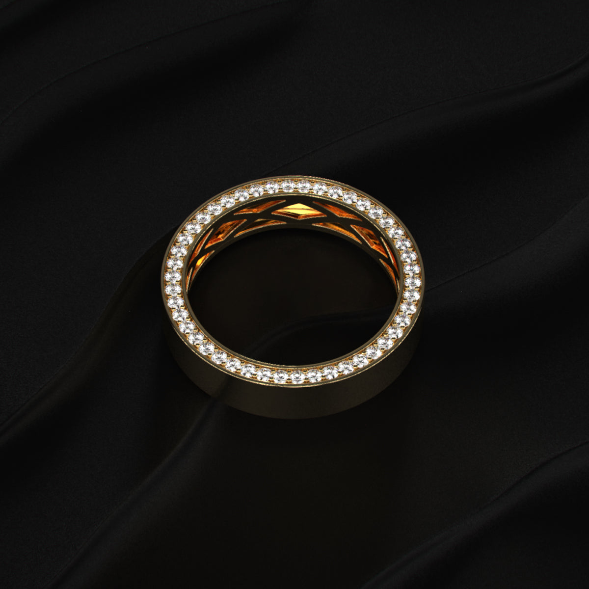 Mens Hidden Diamond Wedding Band | Earthly Jewels