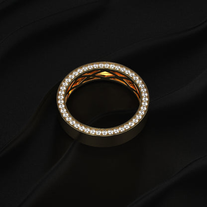 Mens Hidden Diamond Wedding Band | Earthly Jewels