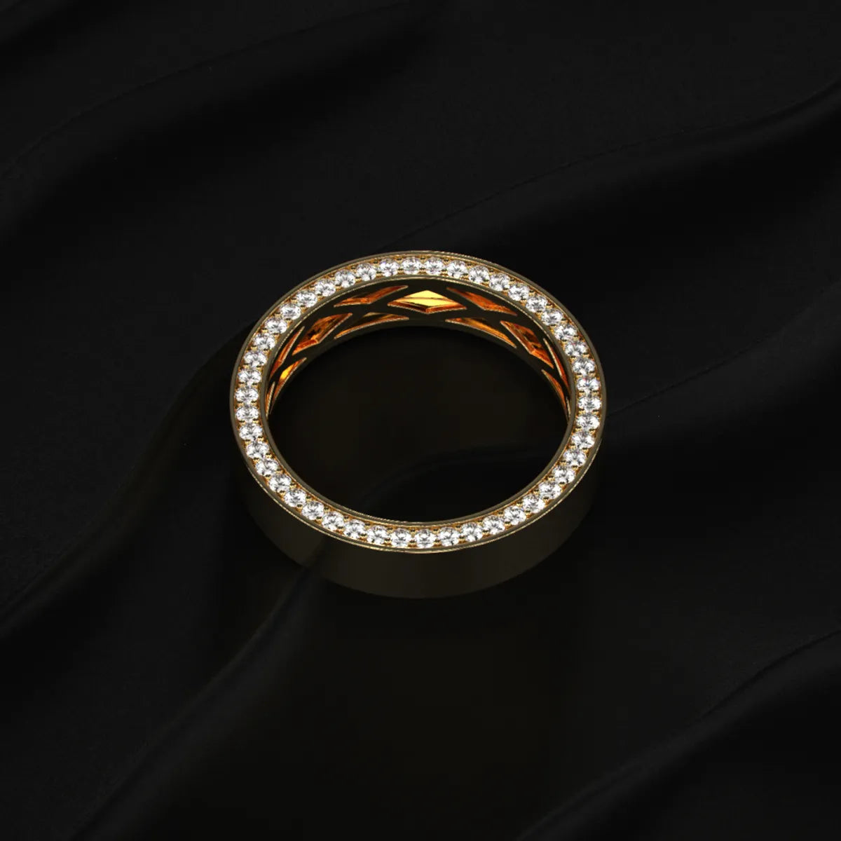 Mens Hidden Diamond Wedding Band | Earthly Jewels