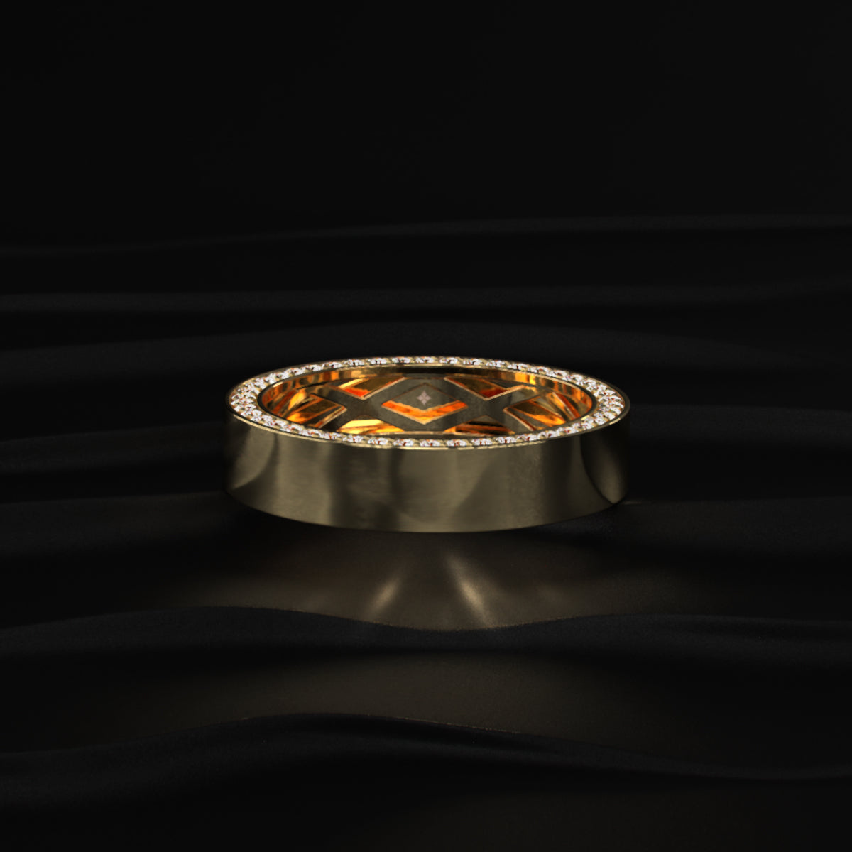Mens Hidden Diamond Wedding Band | Earthly Jewels