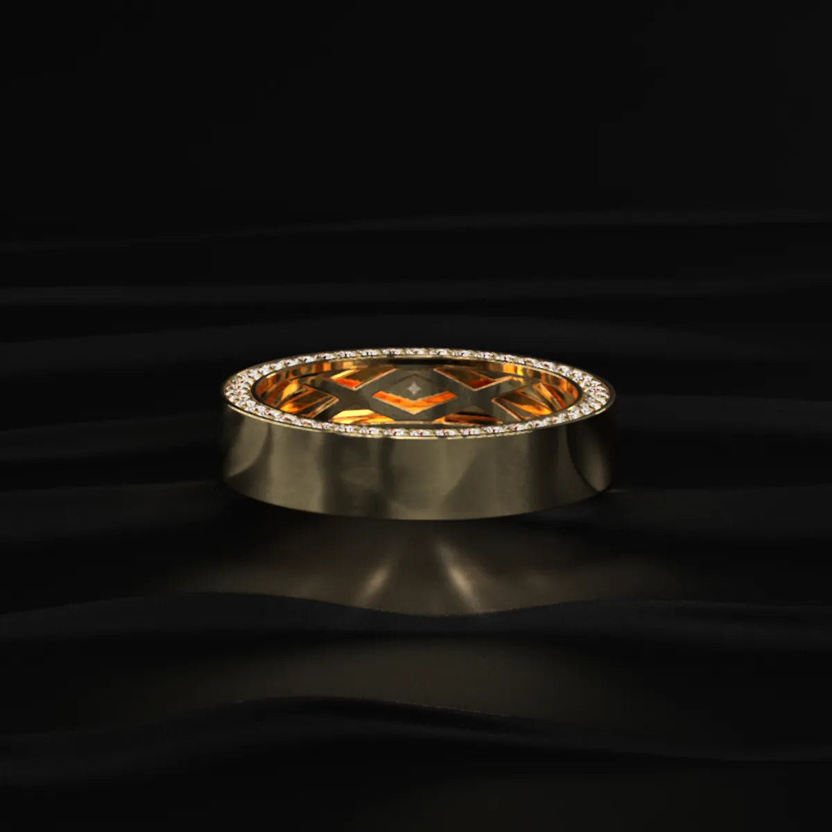 Mens Hidden Diamond Wedding Band | Earthly Jewels
