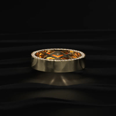 Mens Hidden Diamond Wedding Band | Earthly Jewels