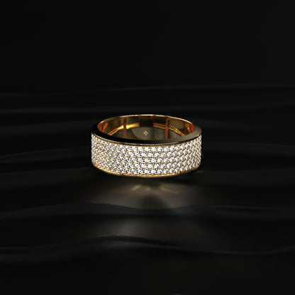 Multi Row Diamond Eternity Men's Band | Earthly Jewels