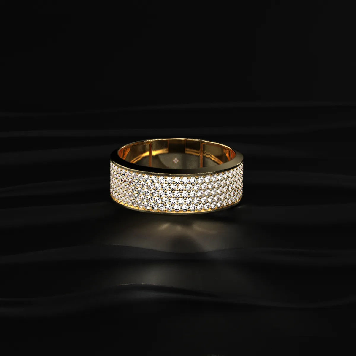 Multi Row Diamond Eternity Men's Band | Earthly Jewels
