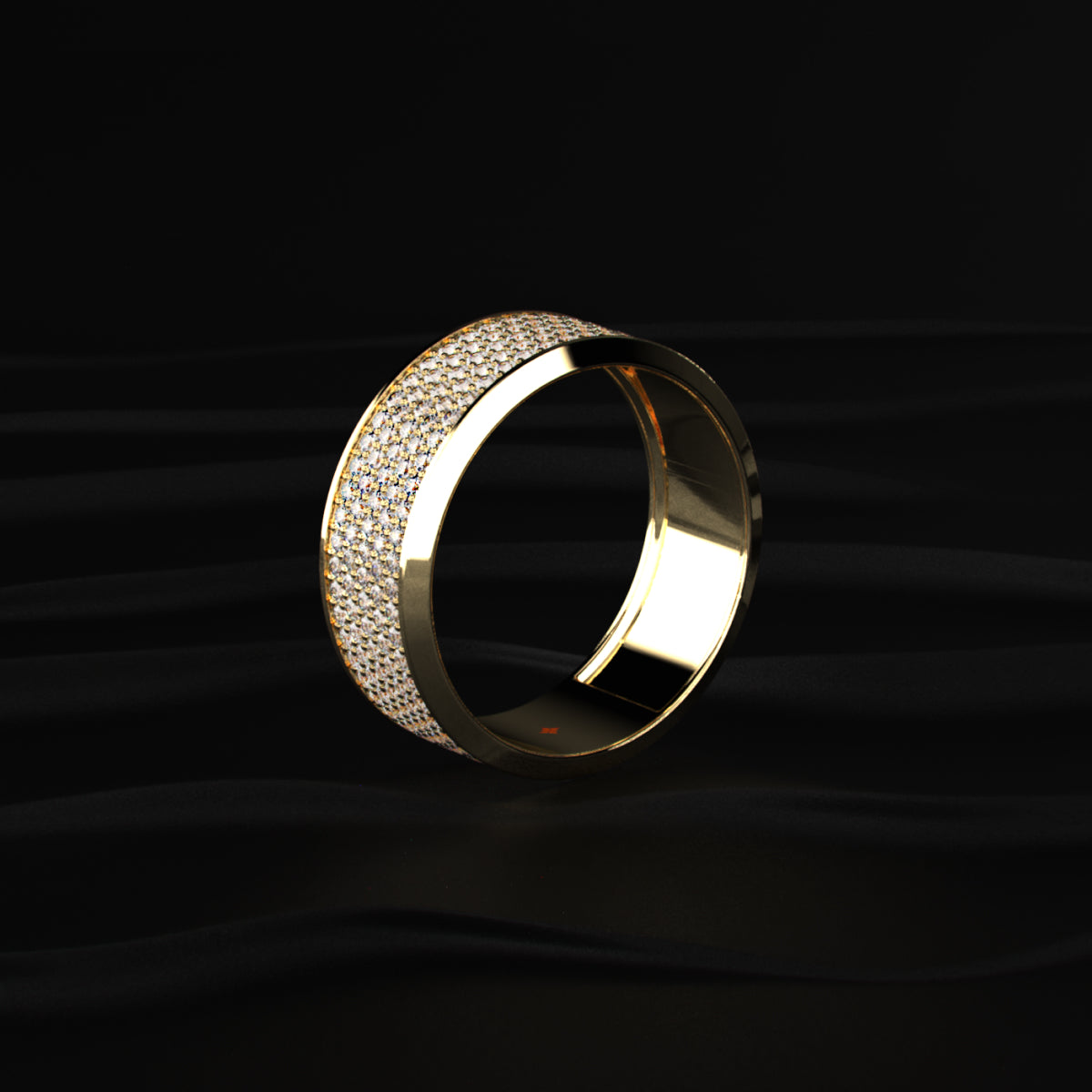 Multi Row Diamond Eternity Men's Band | Earthly Jewels