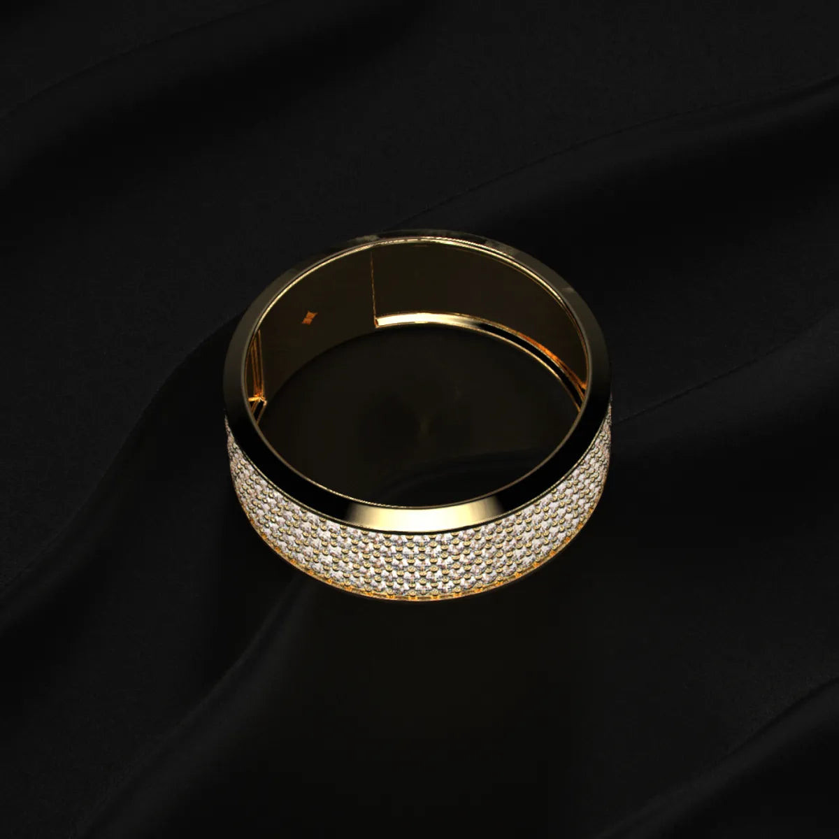 Multi Row Diamond Eternity Men's Band | Earthly Jewels