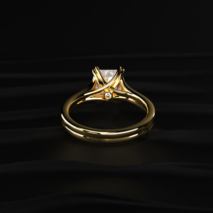 Radiant Solitaire Double Prong Split Shank Engagement Ring | Earthly Jewels