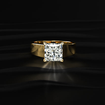 Princess Solitaire Engagement Ring For Men