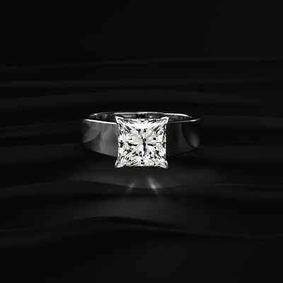 Princess Solitaire Engagement Ring For Men