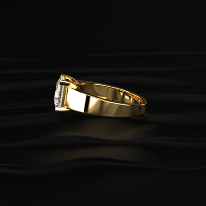 Princess Solitaire Engagement Ring For Men