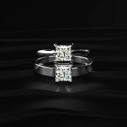 Princess Solitaire Engagement Ring For Men
