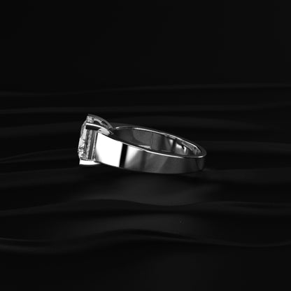 Princess Solitaire Engagement Ring For Men | Earthly Jewels