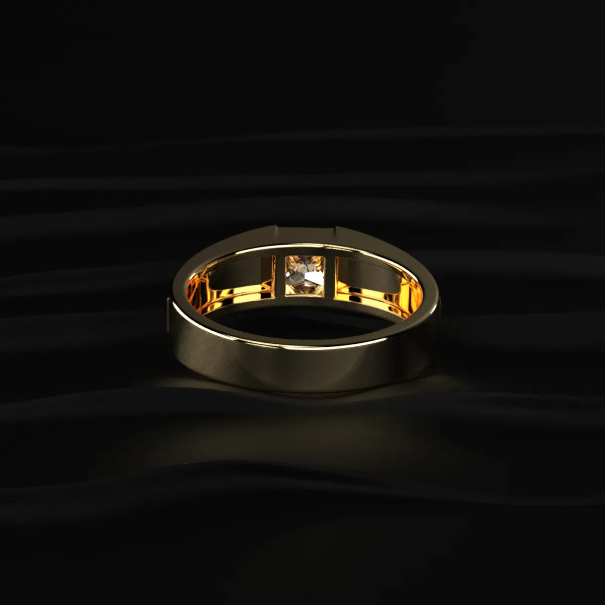 Princess Cut Men'S Engagement Ring | Earthly Jewels