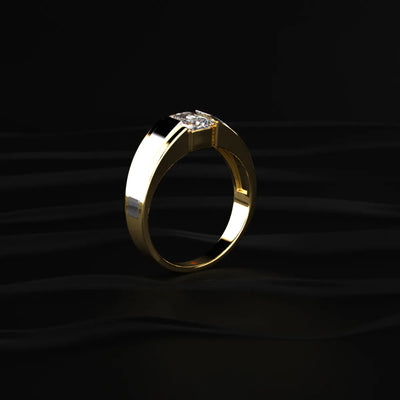 Emerald Cut Men'S Engagement Ring | Earthly Jewels