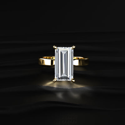 Baguette Diamond Solitaire Ring | Earthly Jewels