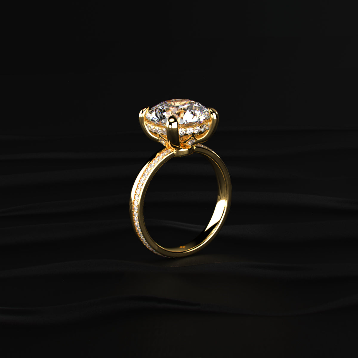 Majestic Round Solitaire Ring