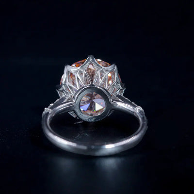 Regal Pink Round Solitaire Engagement Ring | Earthly Jewels