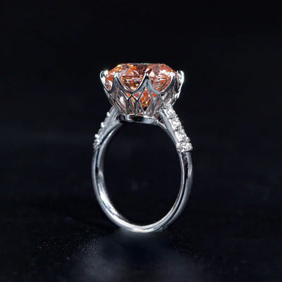 Regal Pink Round Solitaire Engagement Ring | Earthly Jewels