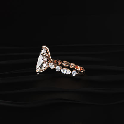 Royal Glow Pear Diamond Ring | Earthly Jewels