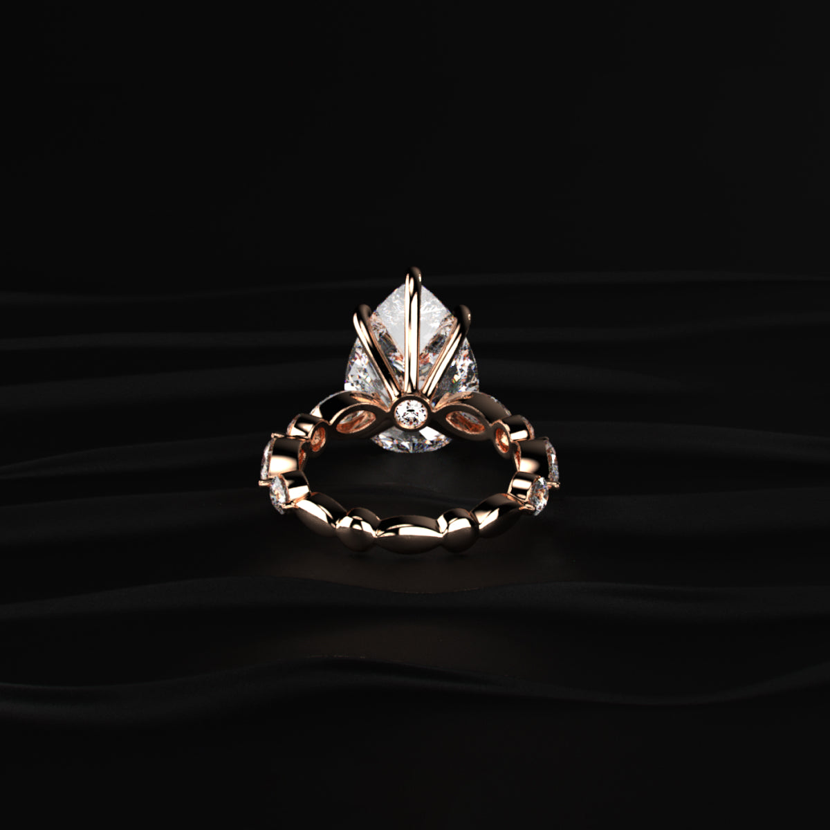 Royal Glow Pear Diamond Ring | Earthly Jewels