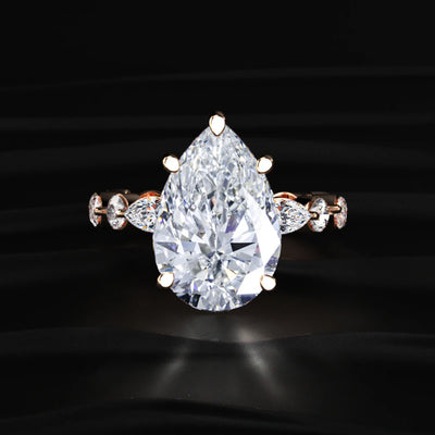 Royal Glow Pear Diamond Ring | Earthly Jewels