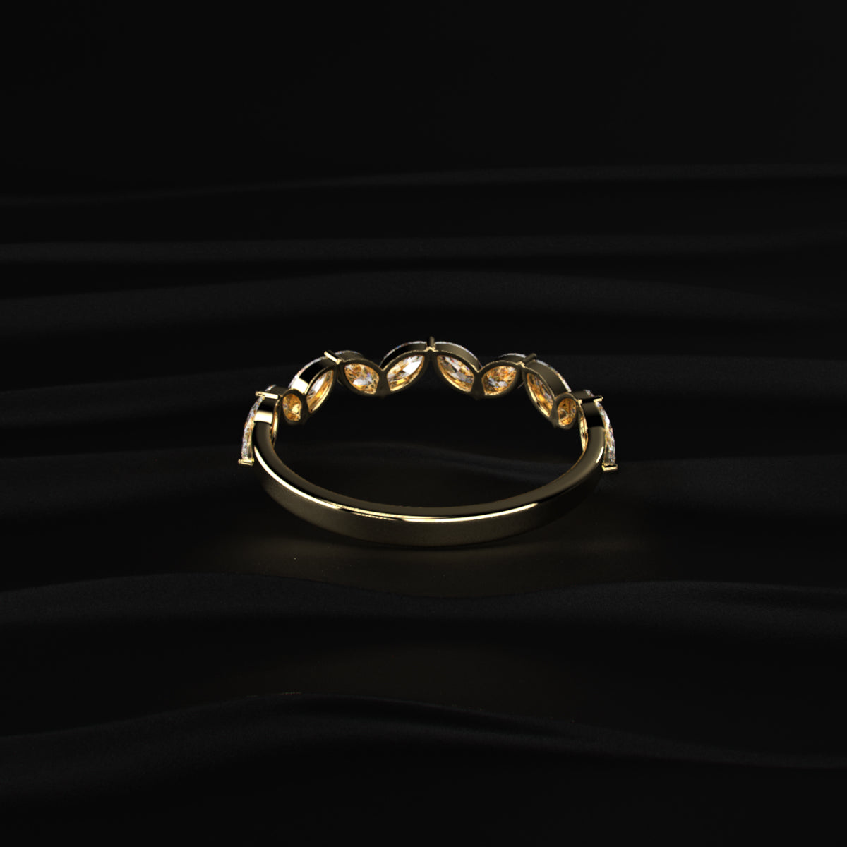 Marquise Zig Zag Half Eternity Band | Earthly Jewels