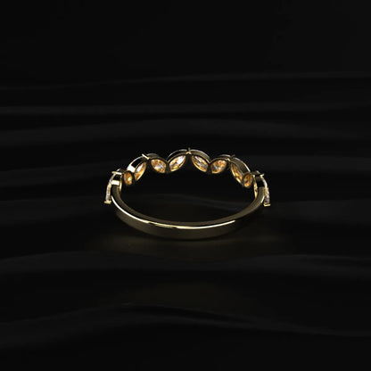 Marquise Zig Zag Half Eternity Band | Earthly Jewels