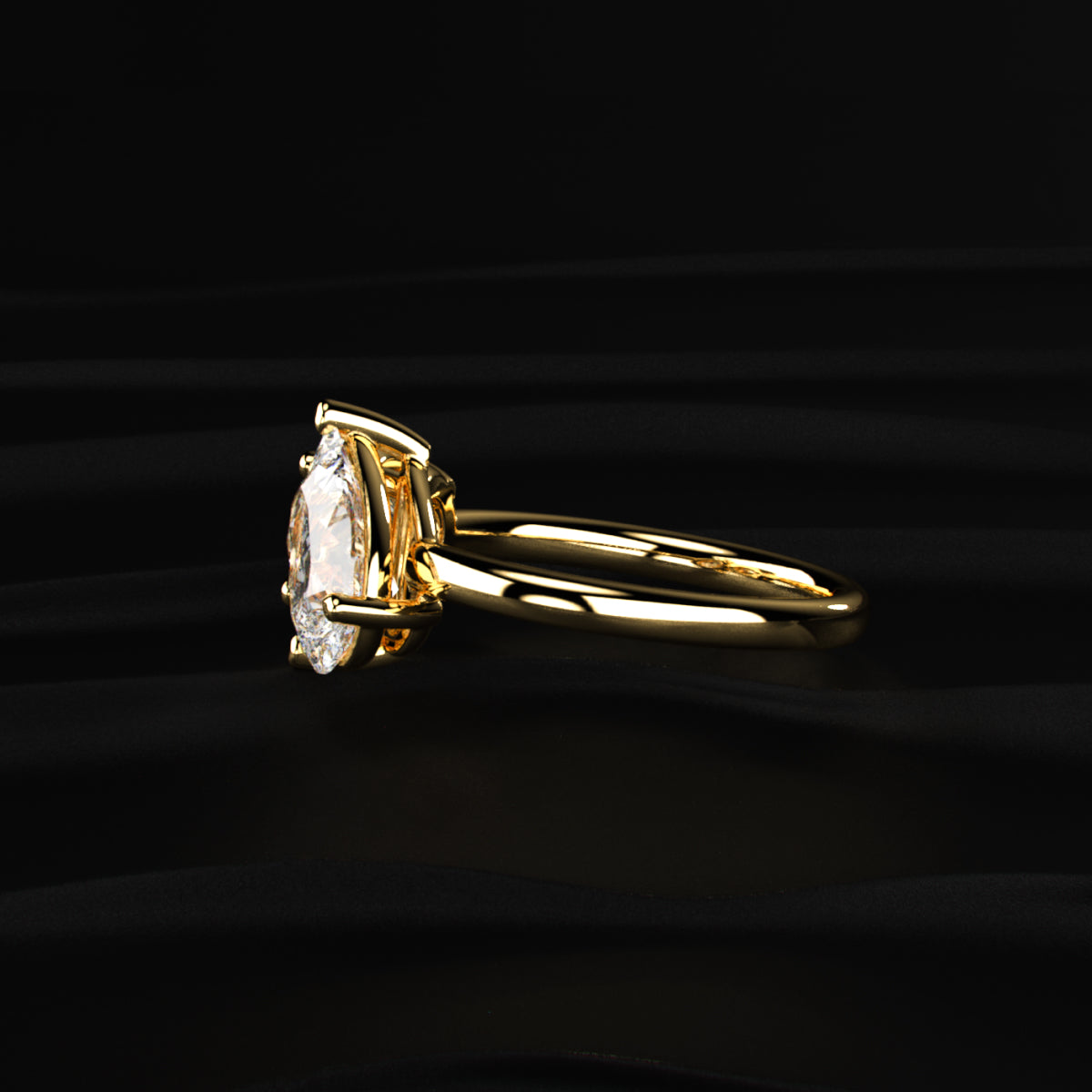 Round And Pear Toi Et Moi Engagement Ring