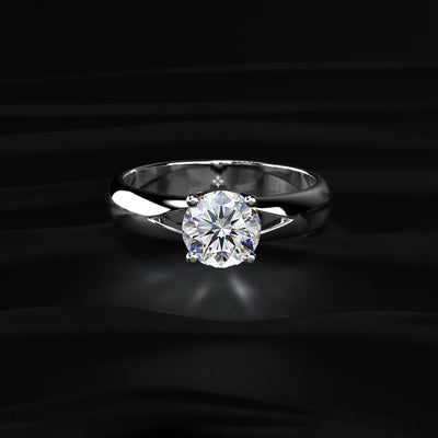 Round Solitaire Engagement Ring For Men | Earthly Jewels